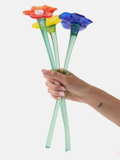 Damen/Herren HOFF Deko|Deko-MOUTHBLOWN CRYSTAL FLOWER YELLOW