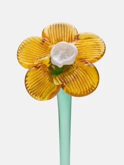 Damen/Herren HOFF Deko|Deko-MOUTHBLOWN CRYSTAL FLOWER MUSTARD